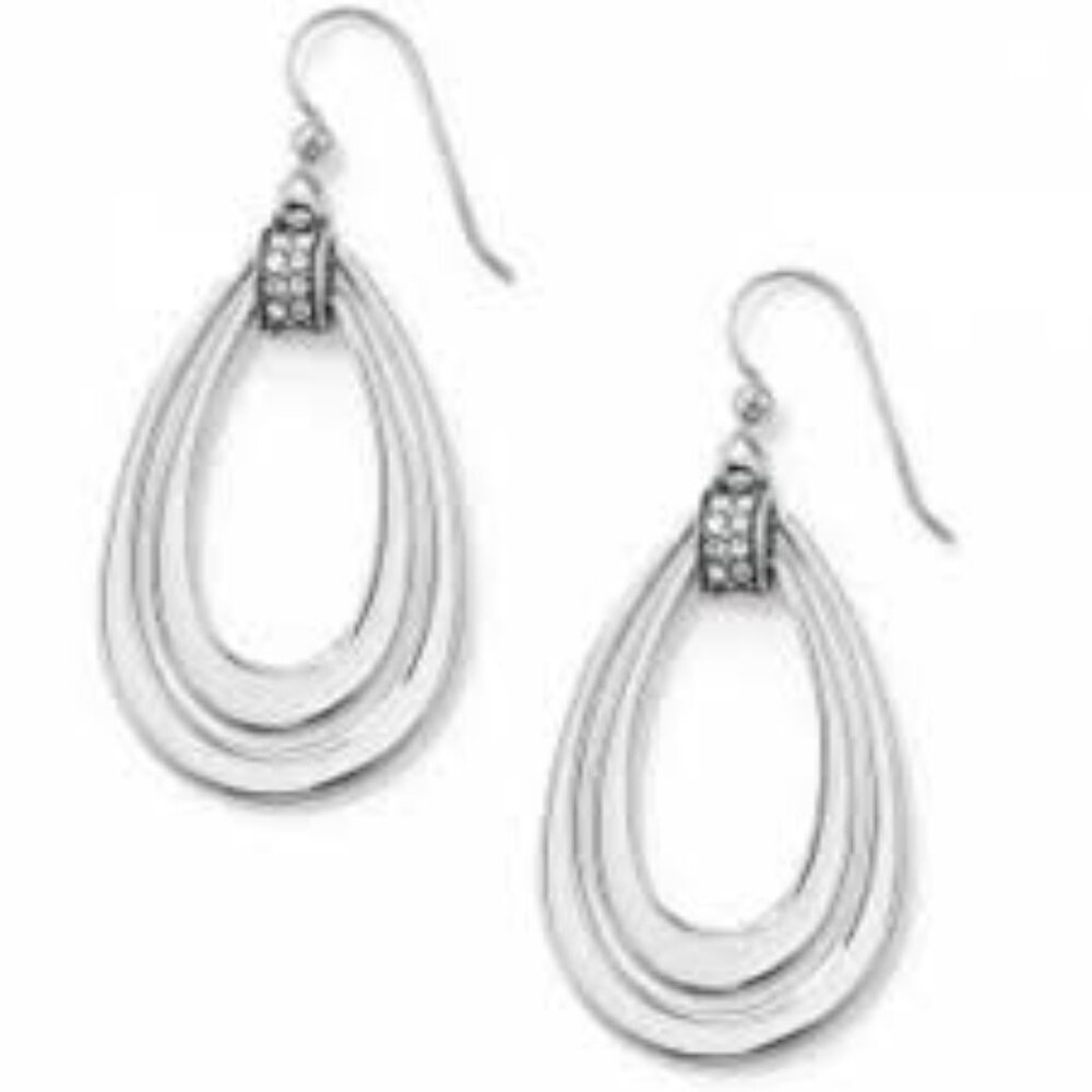 Brighton Meridian Swing French Wire Earrings - Silver + Crystal